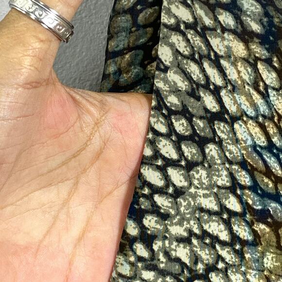 Trouve Womens Jogger Pants High Rise Snakeskin Pattern Elastic Fit Green Medium - Picture 9 of 10